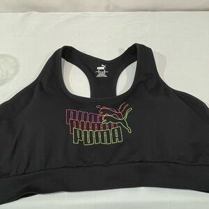 Puma Sports Bra

Women’s 3X

Black with Neon colors spellout Logo

Padded Remove